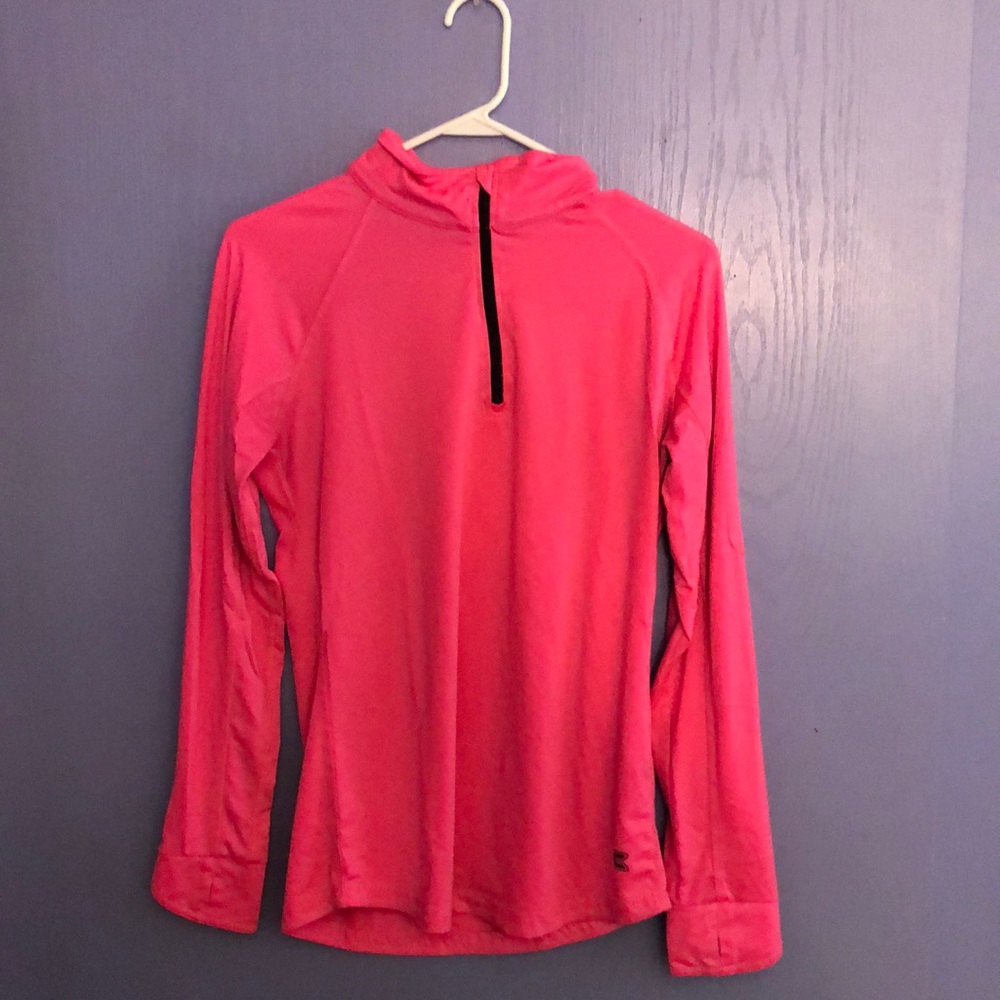 Long sleeve pink athletic shirt